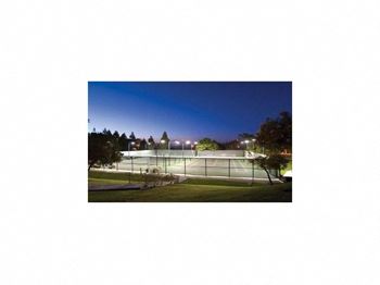 Tennis courts are night